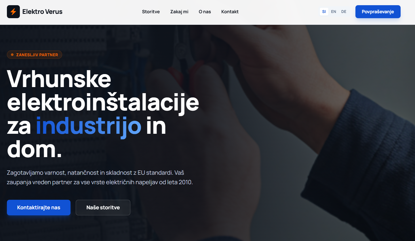 Modern dark website dashboard mockup on a laptop screen